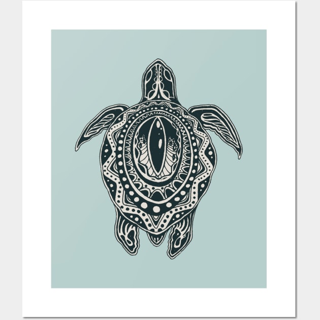 All Seeing Turtle Wall Art by HenryBennettArt